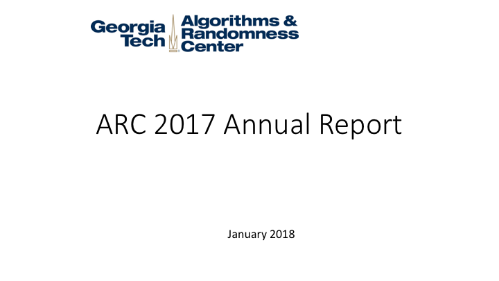 2017 ARC Annual Report